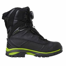 Image of black and hi-vis neon green winter safety boots 