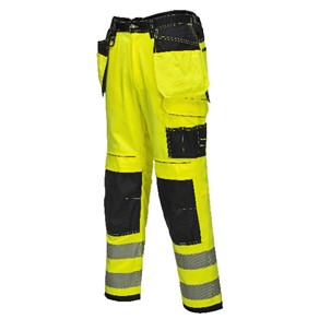 A pair of hi-vis trousers with multiple pockets