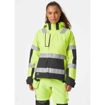 Alt text: Image of model wearing Helly Hansen 71398 Women’s Luna Hi Vis Winter Jacket