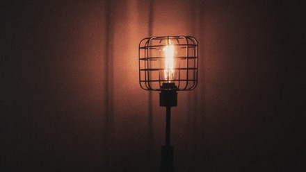 A light in a dark room